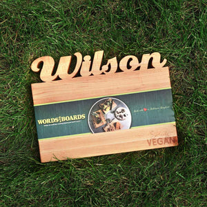 Vegan products - custom cutting board - words with boards2