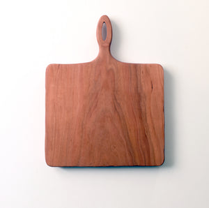 Cheese board with handle, cherry wood, back