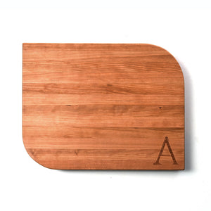 cutting board designs, leaf shape with single initial