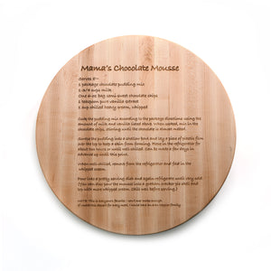 Cutting Board with Recipe
