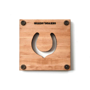 horse shoe trivet - words with boards