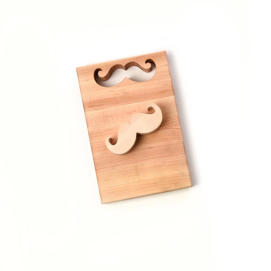 Mustache gift - wood cutting board with mustache shape cut out.jpg