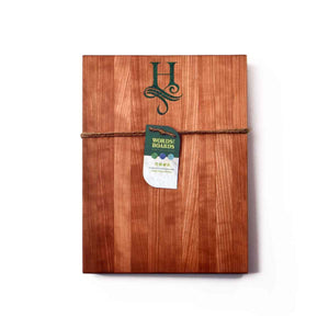 CHERRY CUTTING BOARD - MALACHITE STONE INLAY