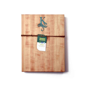 monogram cutting board, maple wood