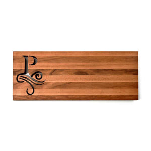 Monogrammed cutting board - Single Initial - cherry