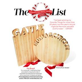 PERSONALIZED CUTTING BOARD, OPRAHS FAVORITE THINGS