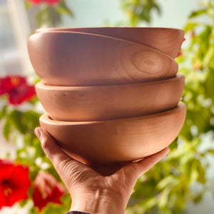 Small wooden bowl, cherry wood, eating bowls