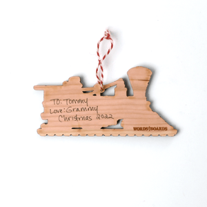 Wooden Train Ornament