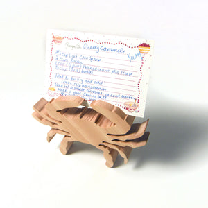 Crab photo holder with recipe