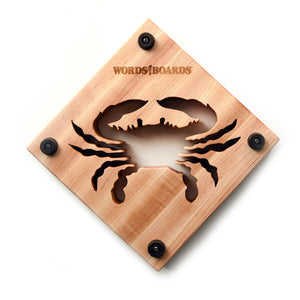 crab trivet, showing the rubber feet