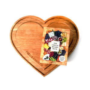 the cheese board deck, with heart shaped board