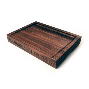 meat cutting board in walnut with name