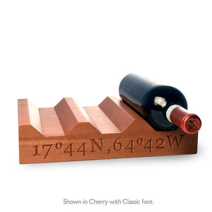 Wood Wine Rack ~ Personalized 6 bottle - Words with Boards
 - 1