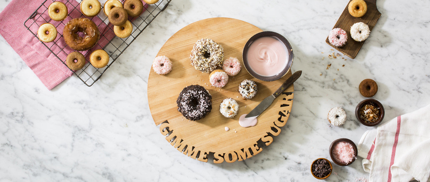 Doughnuts + Gimme Some Sugar Cutting Board = Breakfast Magic