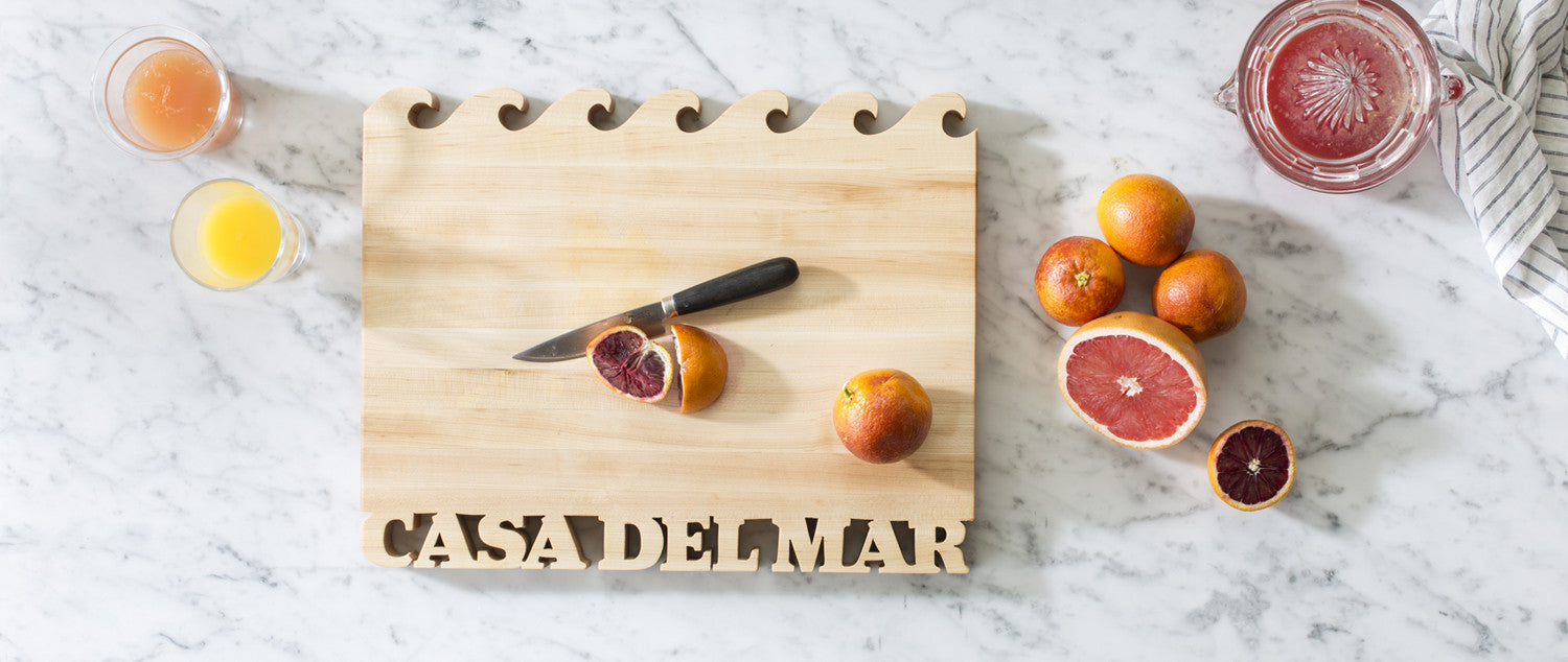 Citrus in the Summer on my Favorite Cutting Board