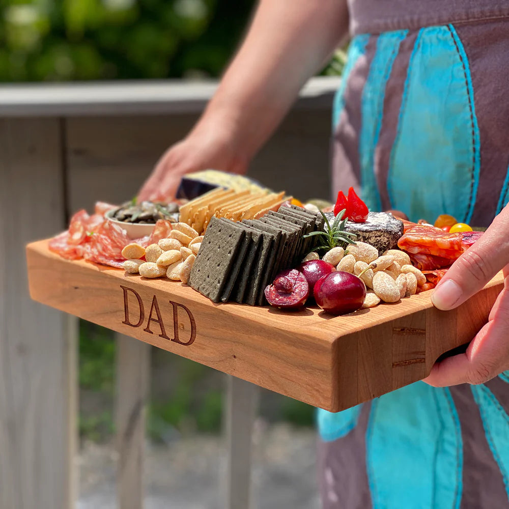 Best cutting board for meat with Dad carved into the wood
