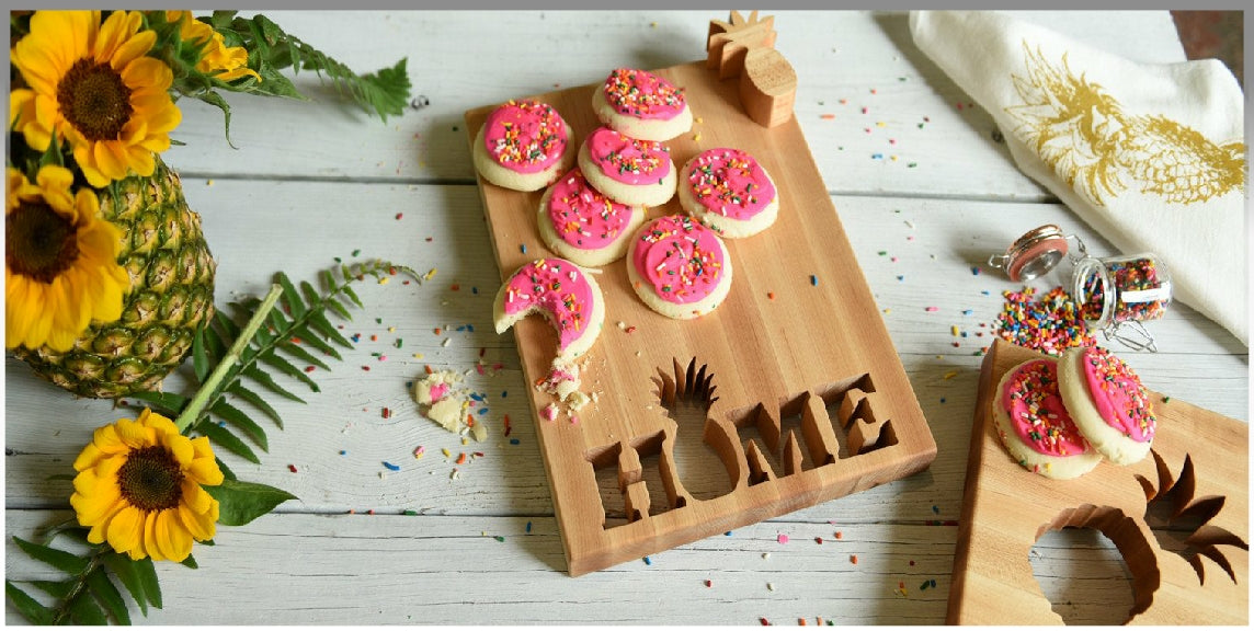 Nothing says “Welcome” like a pineapple. The story behind our pineapple themed cutting boards and why a pineapple is the symbol of hospitality.