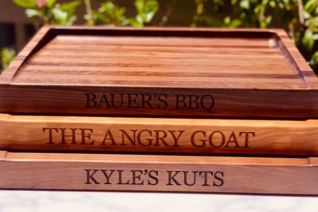 9 x 12 Oval Walnut Cutting Board with Laser Engraved Names and Wedding Date