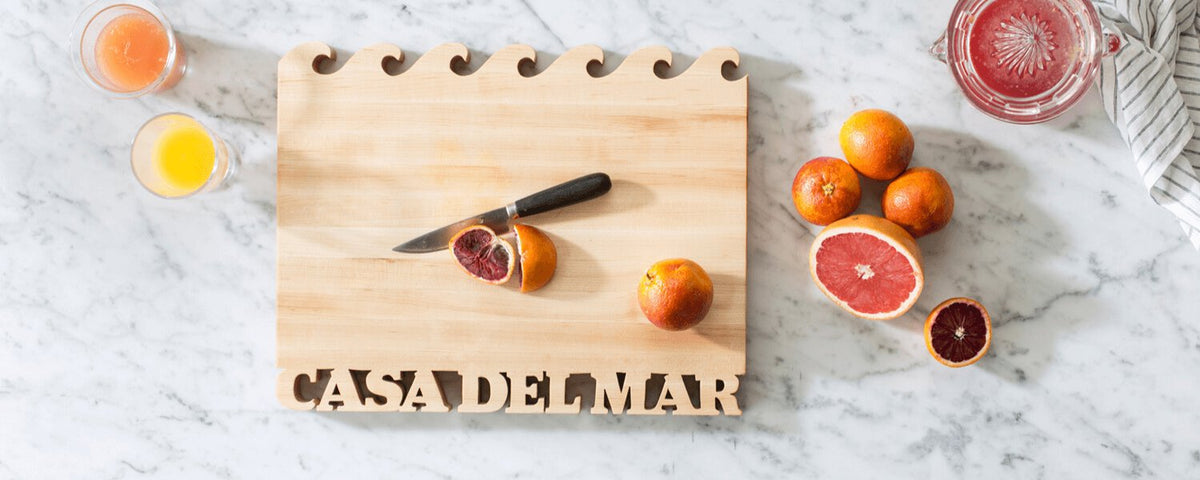 custom cutting board with waves, beach lovers gift