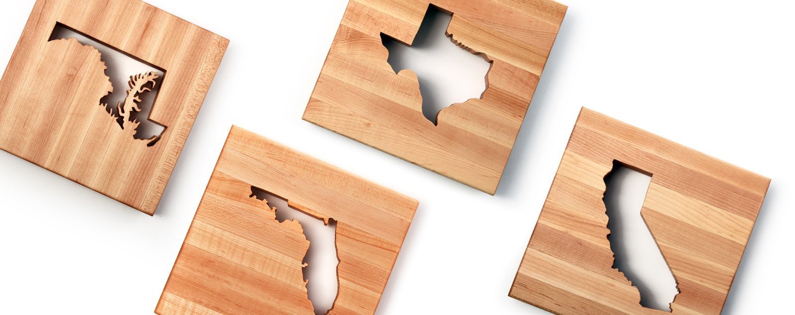 State Themed trivet Gifts, state shapes cut out of the wood