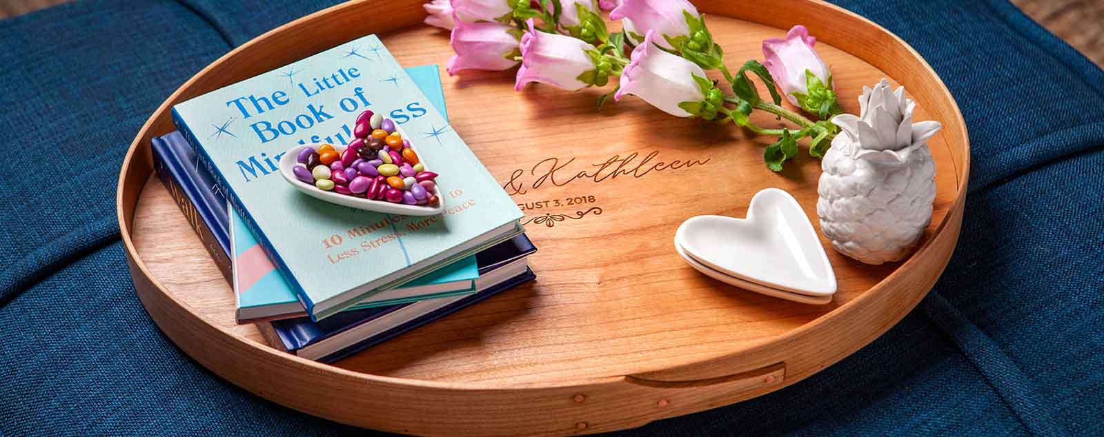 customizable shaker style wood tray, wordswithboards.com