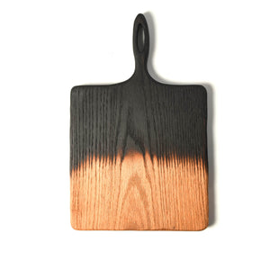 ombre black cutting board with handle