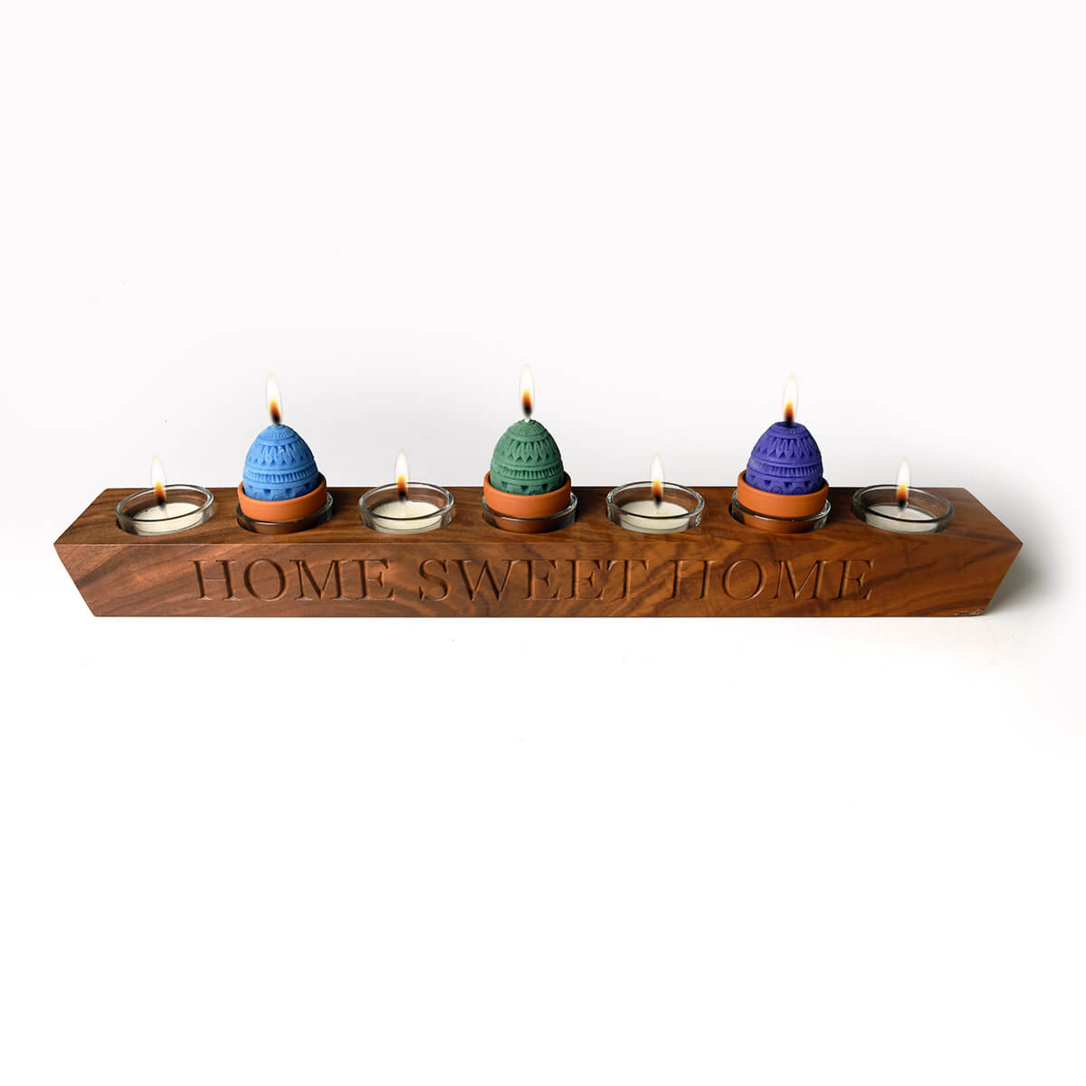 candle holder, 7 tea lights