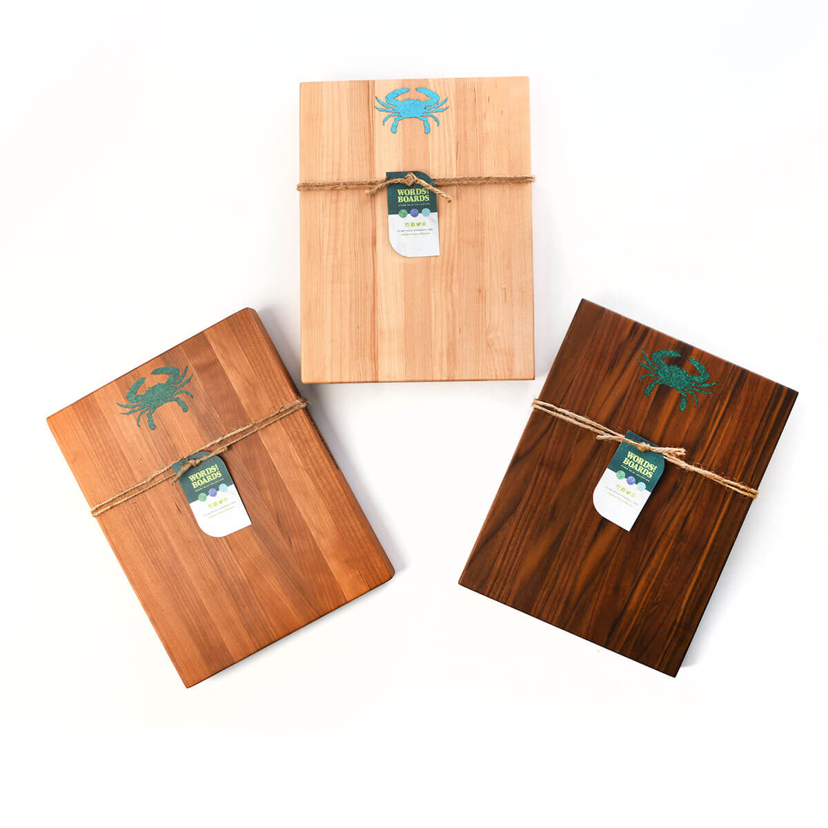 Artisan cutting board - maple, cherry and walnut
