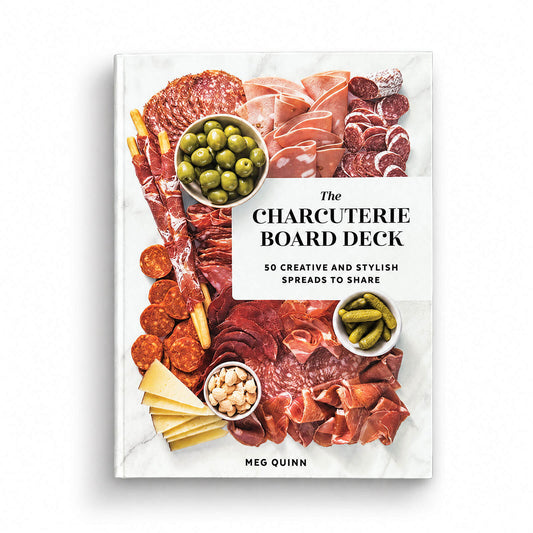The front cover of the Charcuterie board deck, white background