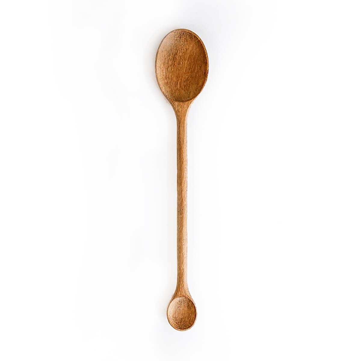 Wooden spoon on a white background