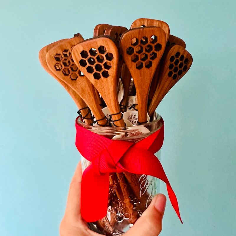 wooden honey dipper sticks