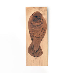 Manatee engraved on wood, wall art