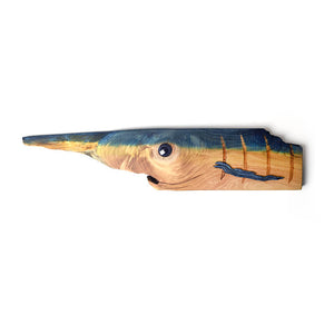 Marlin sculpted out of wood, wall art