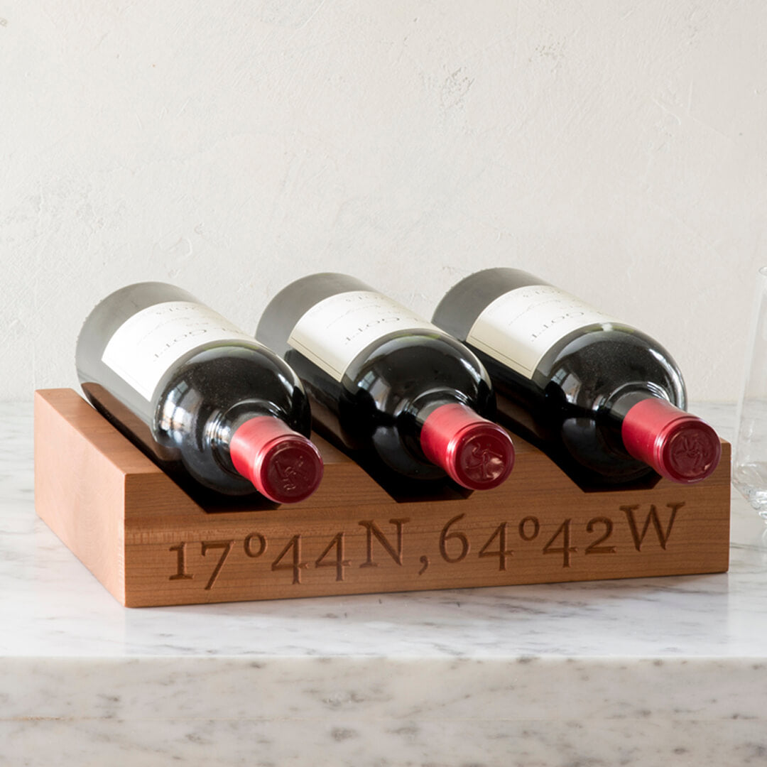 personalized wood wine rack