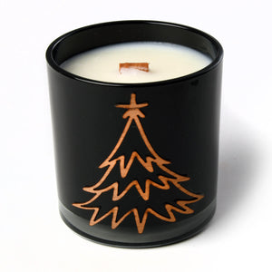 Christmas tree decoration, soy candle with woodwick gift