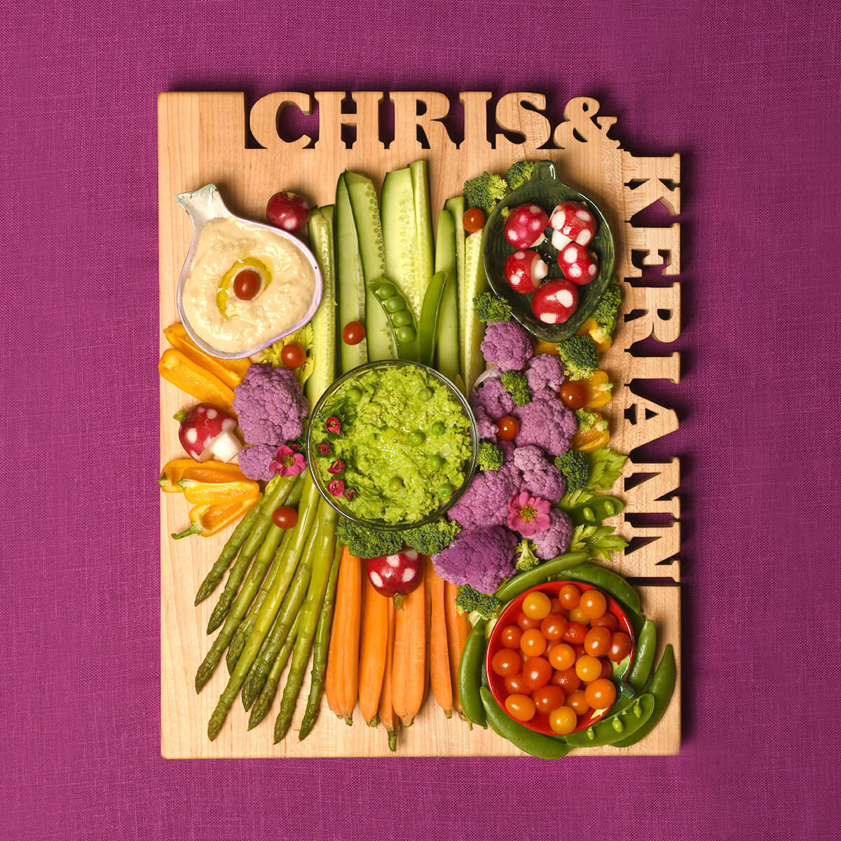 Personalized Cutting Board - Top & Side