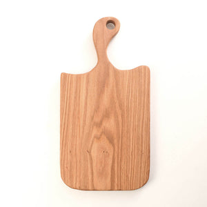 oak cutting board with handle