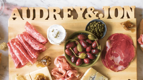 Cutting Board Featuring Recipe for a Mom – Charcuterie Board