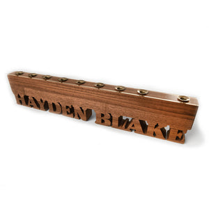 Personalized 9 branch wooden hanukkah menorah