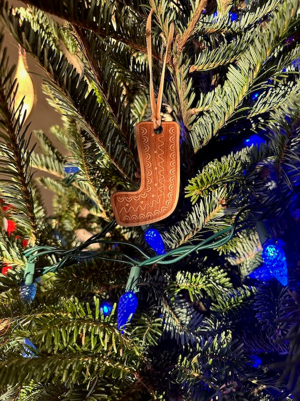 Wooden Letter Ornaments — Cherry