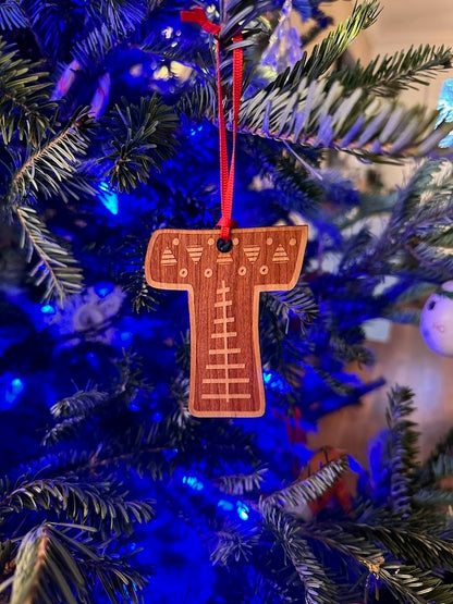 Wooden Letter Ornaments — Cherry