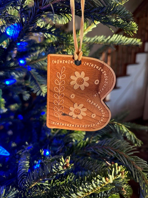 Wooden Letter Ornaments — Cherry