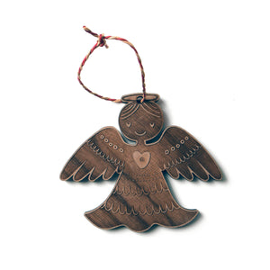 Woodland-Christmas-Ornaments-angel-walnut
