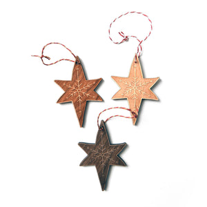 Christmas Ornaments - wooden - stars