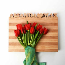 personalized cutting board, 2 first names