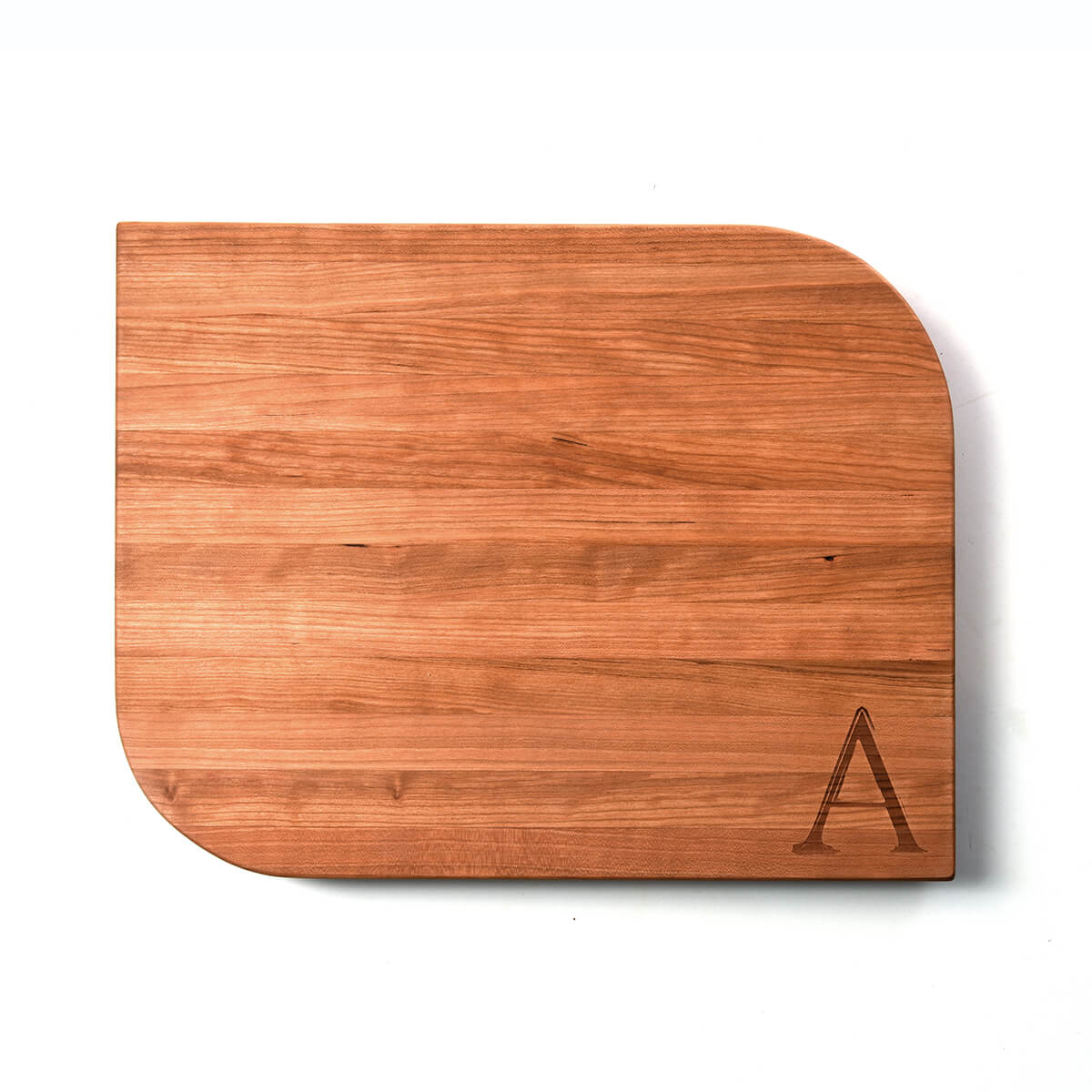 cutting board designs, leaf shape with single initial 