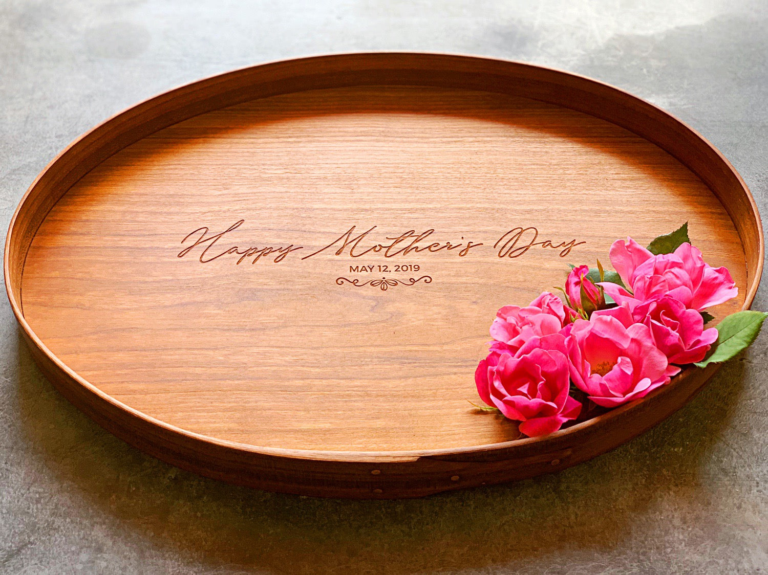 WOOD TRAY - Name and date