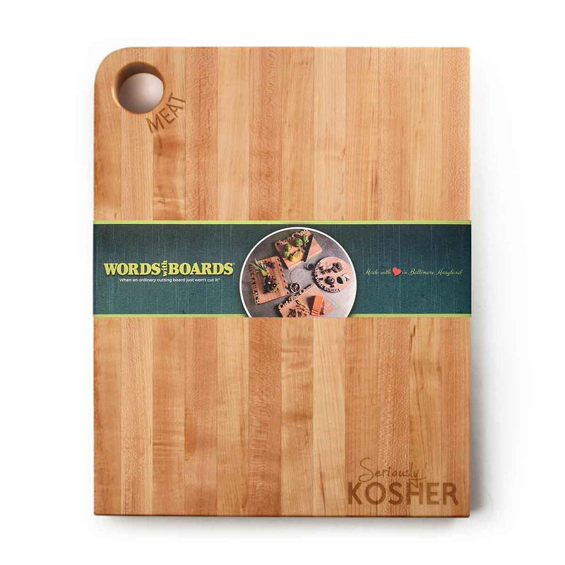 Large Kosher Cutting Board for Meat Words with Boards, LLC