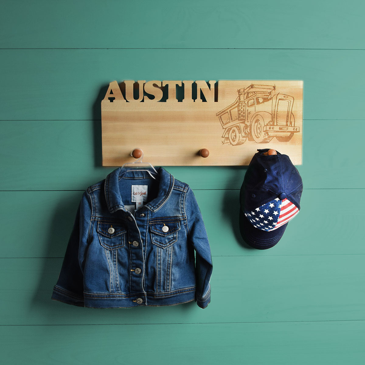 Coat Rack Text Personalized Coat Rack | Words with Boards - Words with Boards, LLC