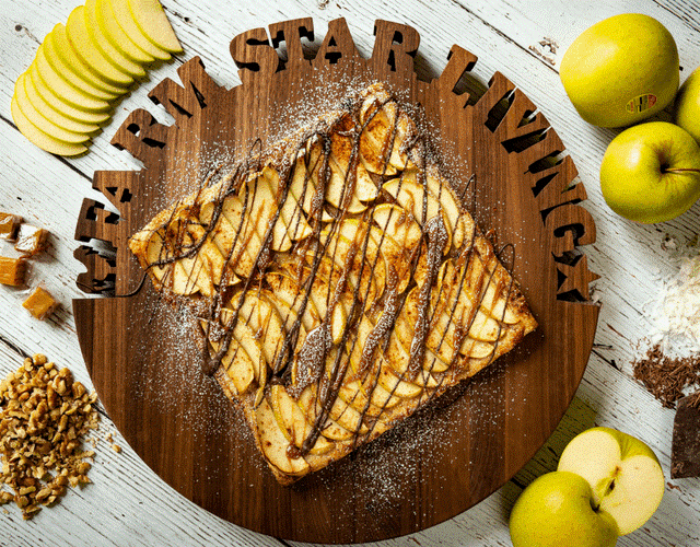 Lazy susan in walnut wood, Words with Boards